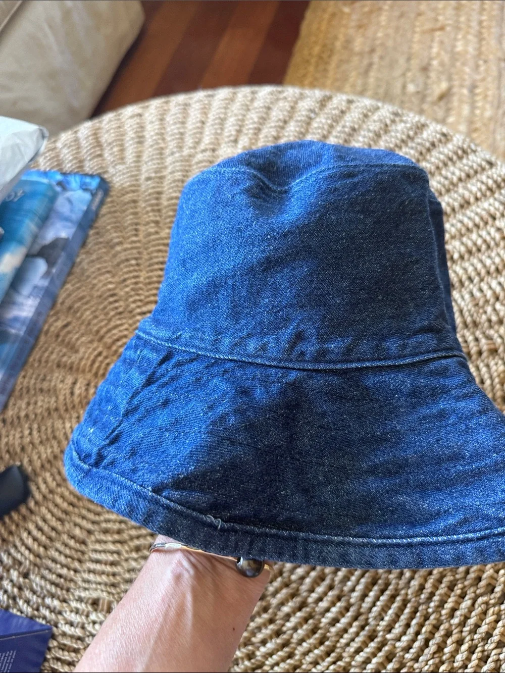 HatAttack USA 100% Cotton Denim Bucket Hat Small